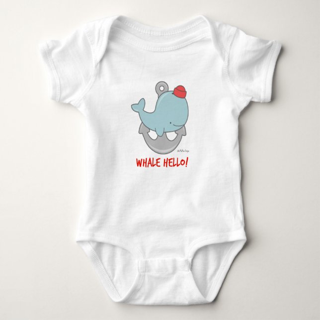 WHALE HELLO BABY STRAMPLER (Vorderseite)