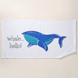 Whale Hello Beach Handtuch