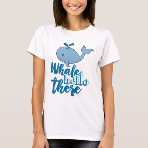 Whale Hello There Whale Cartoon Niedlich Baby Whal T-Shirt