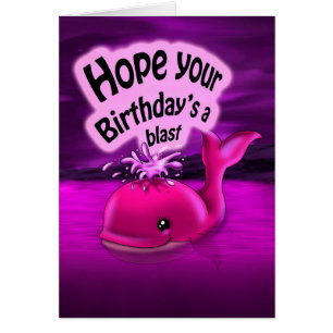 Whale Hot Pink Niedliche Geburtstag