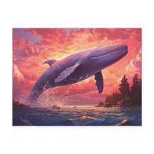 Whale im Pastellhimmel Klein