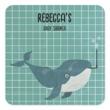 Whale im Pool Babydusche