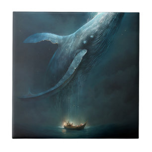 Whale in der Sky Fantasy Art Fliese