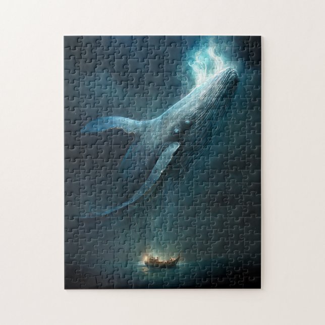 Whale in der Sky Fantasy Art Puzzle (Vertikal)