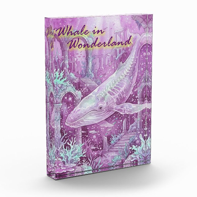 Whale in Wonderland Underwater Art Fotoblock (Links)
