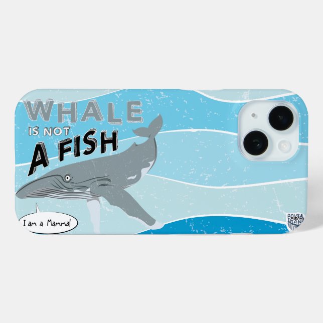 Whale is not a fish Case-Mate iPhone hülle (Rückseite (Horizontal))