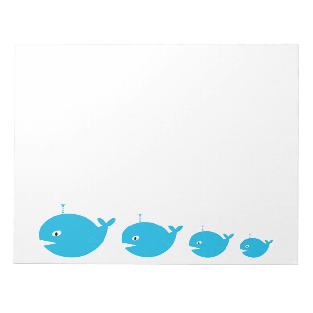Whale Large Notizblock (Vorderseite)