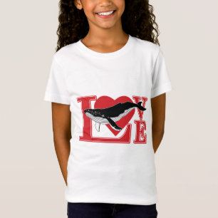 Whale Liebe Herz T-Shirt
