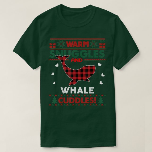 Whale Lover Xmas Geschenk Niedlich Whale Ugly Chri T-Shirt (Design vorne)
