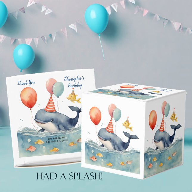 Whale macht einen Splash Boy's Geburtstag Geschenkschachtel (Von Creator hochgeladen)
