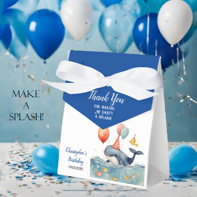 Whale Make a Splash Boy's Birthday Danke Geschenkschachtel (Von Creator hochgeladen)