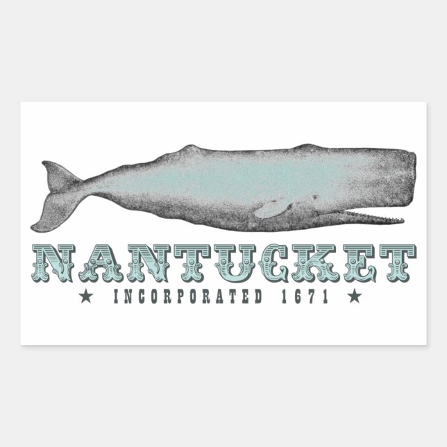 Whale Nantucket MA Inc 1671 Stickers (Vorderseite)