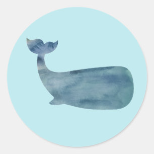 Whale Nautical Ocean Party Danke Stickers