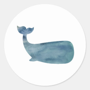 Whale Nautical Ocean Party Danke Stickers