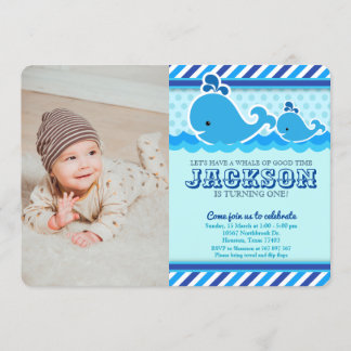 Whale nautical under Sea Foto Einladung