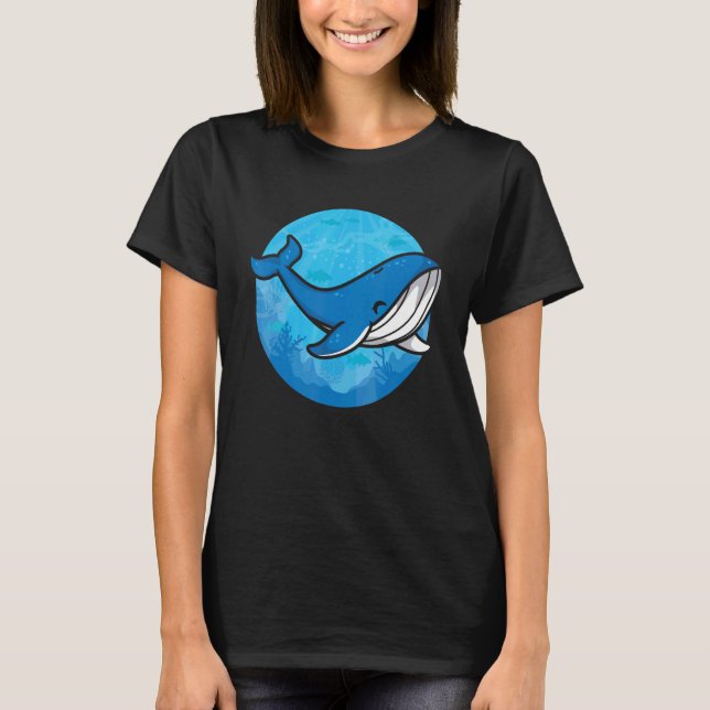 Whale Ocean Biologist Zookeeper Cute Blue Whale Se T-Shirt (Vorderseite)