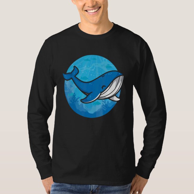 Whale Ocean Biologist Zookeeper Cute Blue Whale Se T-Shirt (Vorderseite)
