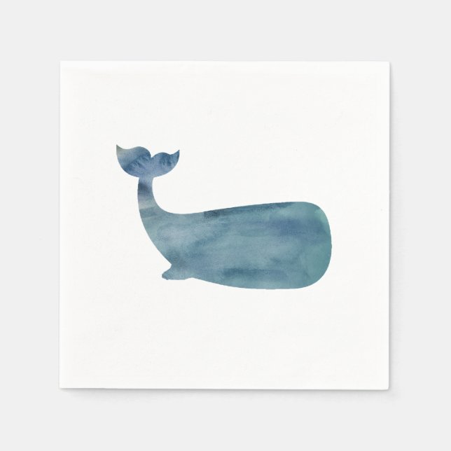 Whale Ocean Paper Napkin Serviette (Vorderseite)