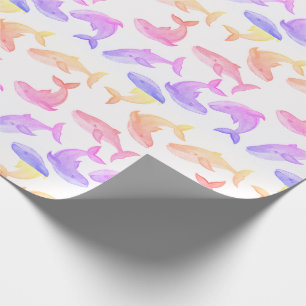 Whale Ocean Sea Life Nautical Girl Geschenkpapier