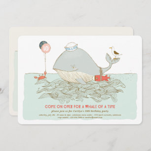 Whale of a time Birthday Pool Party Invitation Einladung