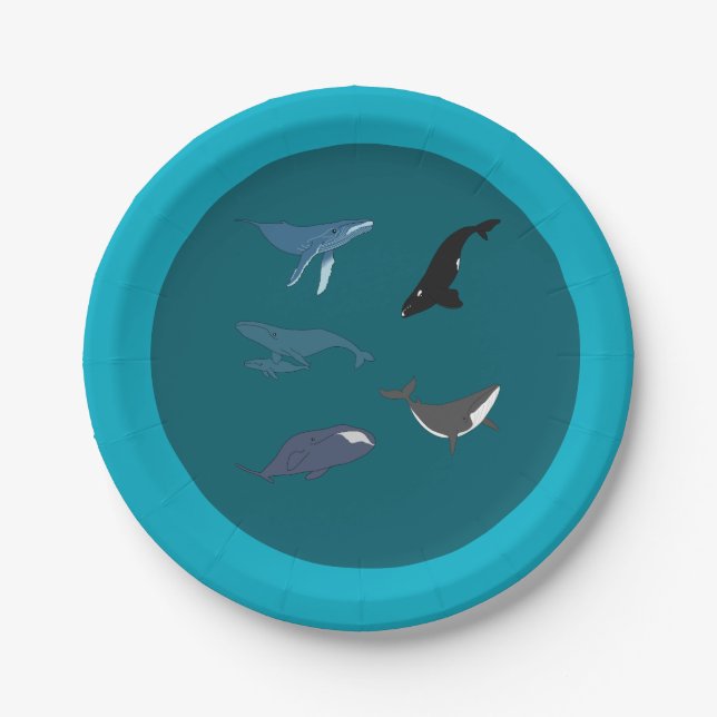 Whale Pappteller (Vorderseite)
