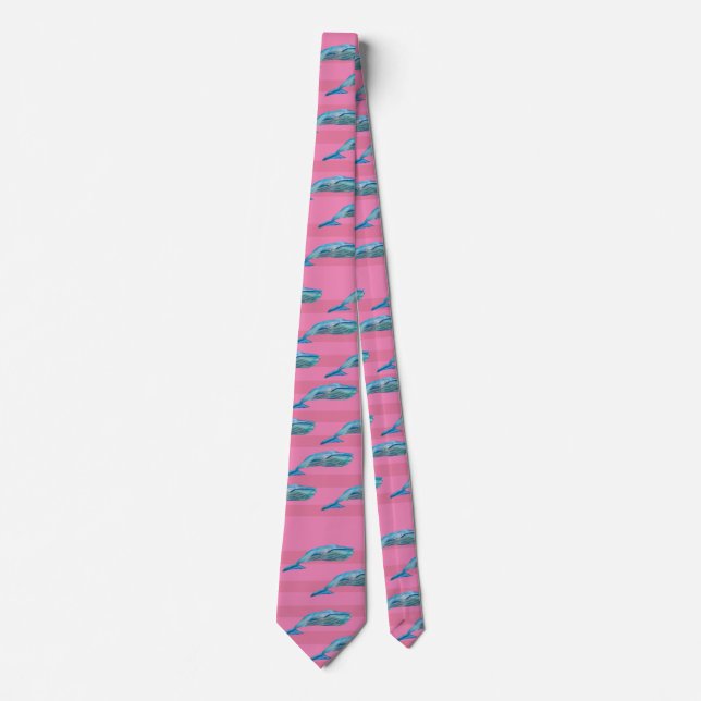 Whale Pattern Neck Tie Krawatte (Vorderseite)