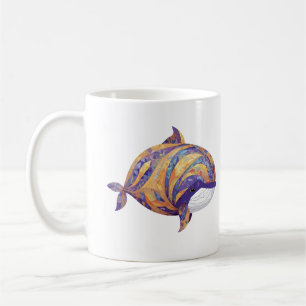 Whale Playful Adorable Fun Tierfarbener Ozean Kaffeetasse
