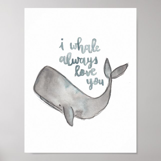 Whale Print Poster (Vorne)
