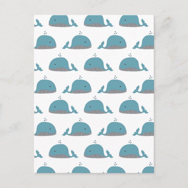 Whale Print Postkarte (Vorderseite)