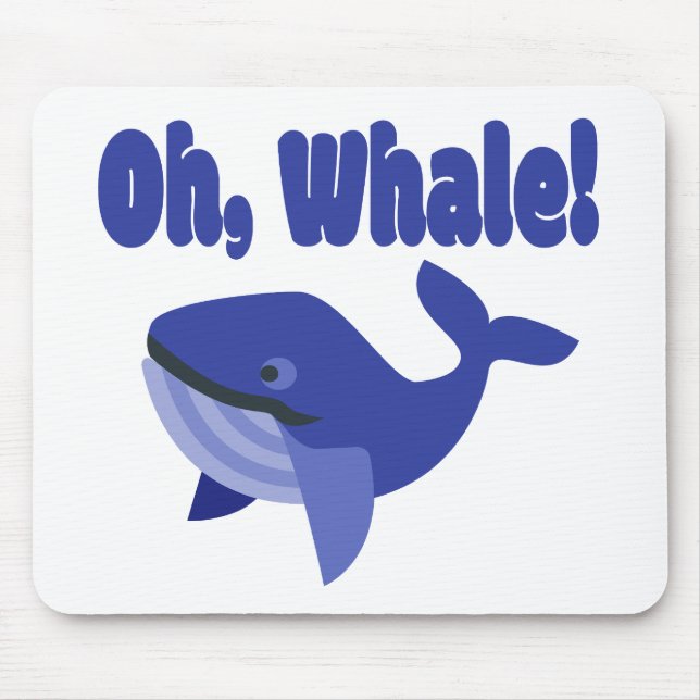 Whale Pun Funny Mousepad (Vorne)