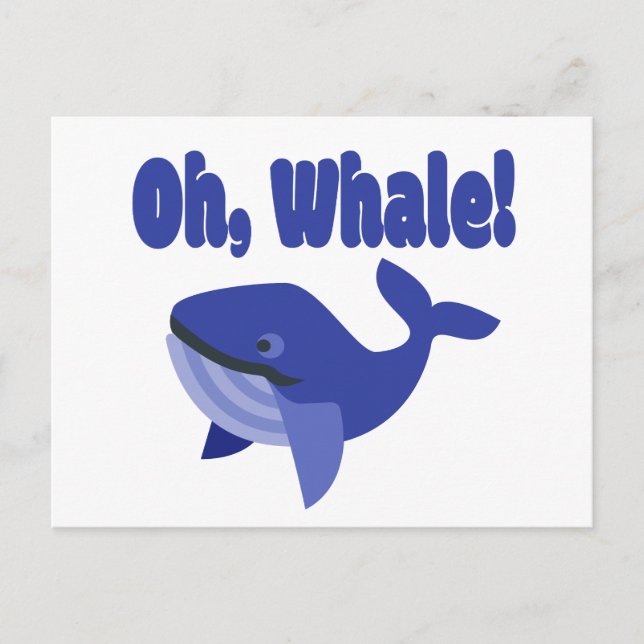 Whale Pun Funny Postkarte (Vorderseite)