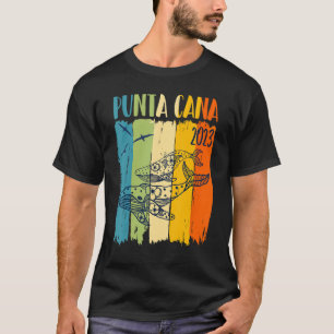 Whale Retro Punta Cana dominikanische Themenfamili T-Shirt