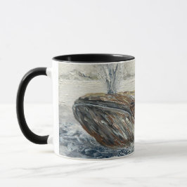 Whale Riders Whimsical Whale and Penguin Ocean Tasse
