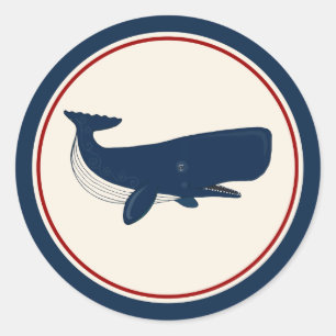 Whale Runder Aufkleber