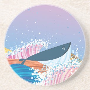 Whale Sandstein Untersetzer