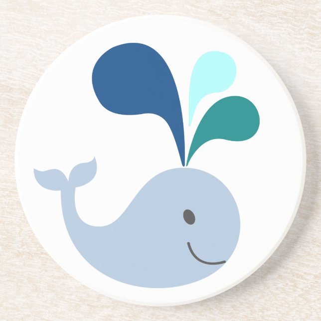 Whale Sandstein Untersetzer (Vorne)