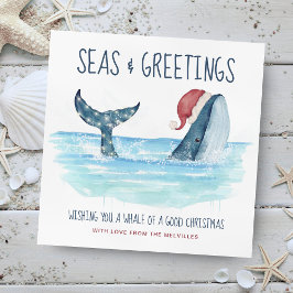 Whale Santa Sea Schöne Weihnachten