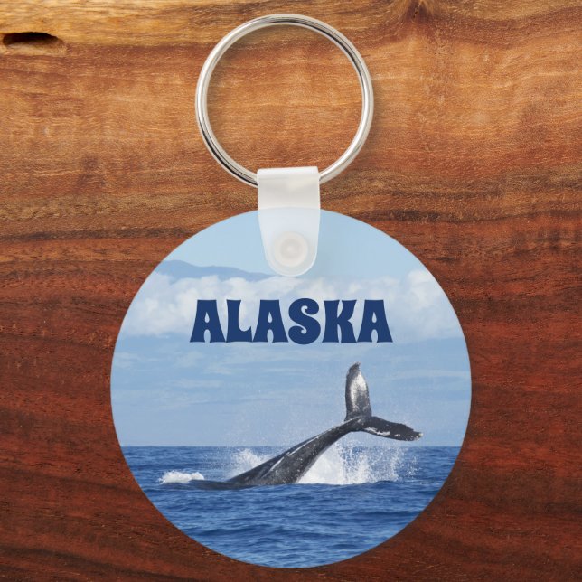 Whale Schwanz Alaska Schlüsselanhänger Geschenk (Vorderseite)