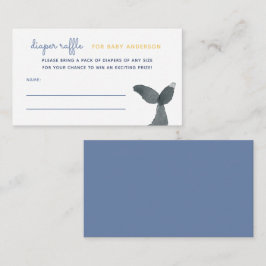 Whale Schwanz Baby Dusche Windelwanne Raffle Begleitkarte