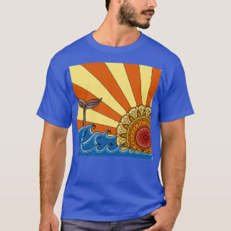 Whale Schwanz bei Sonnenuntergang T-Shirt