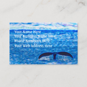 Whale Schwanz Blue Ocean Inspiration Optimismus Visitenkarte