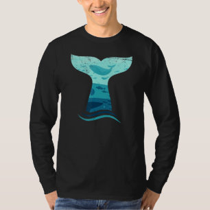 Whale Schwanz in Waves Orca Killer Whale Ozeandesi T-Shirt