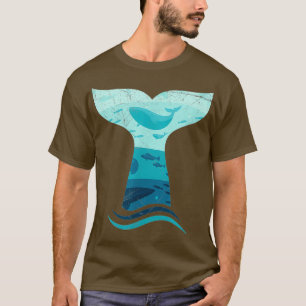 Whale Schwanz in Waves Orca Ozean T-Shirt