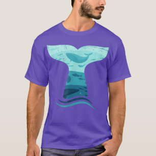 Whale Schwanz in Waves Orca Ozean T-Shirt