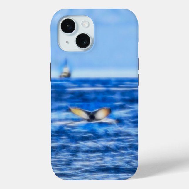 Whale Schwanz Nautical Ship Blue Ocean Case-Mate iPhone Hülle (Rückseite)