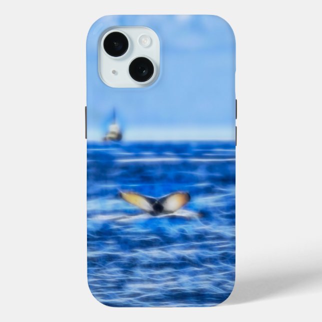 Whale Schwanz Nautical Ship Blue Ocean Case-Mate iPhone Hülle (Rückseite)