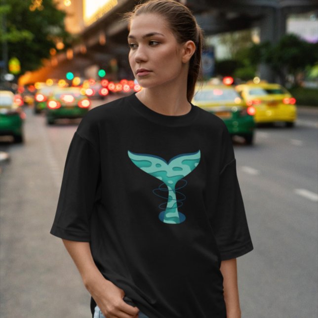 Whale Schwanz Papercut T-Shirt (Von Creator hochgeladen)