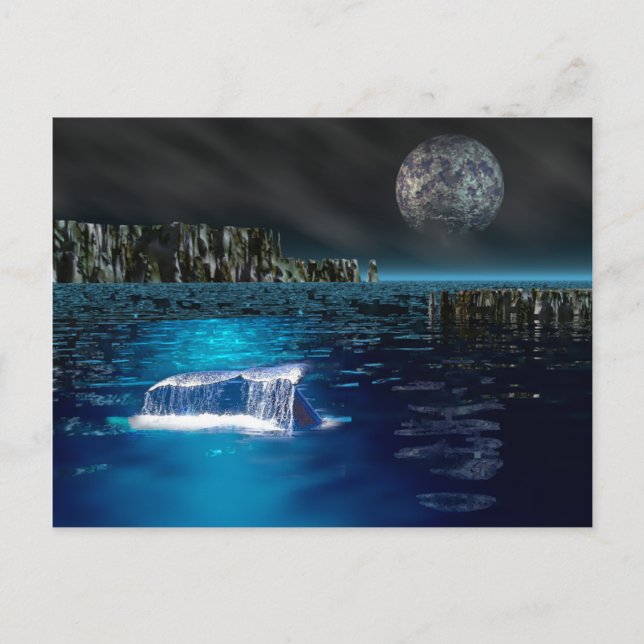 Whale Schwanz Postkarte (Vorderseite)