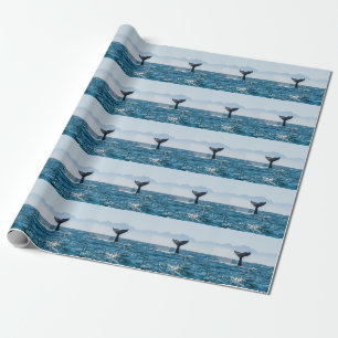 Whale Schwanz Seascape: Dramatisches Wasser. Geschenkpapier
