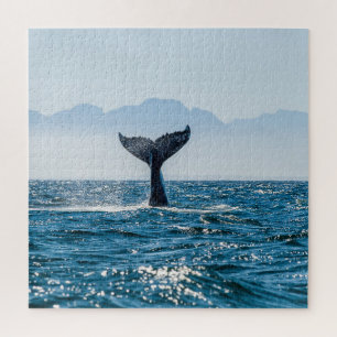 Whale Schwanz Seascape: Dramatisches Wasser. Puzzle